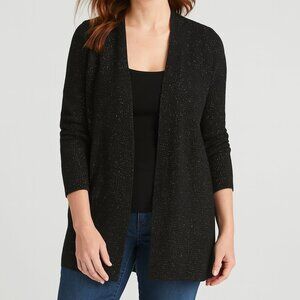 INC International Concepts Cardigan Womens Medium Open Front Sparkle Duster Coat